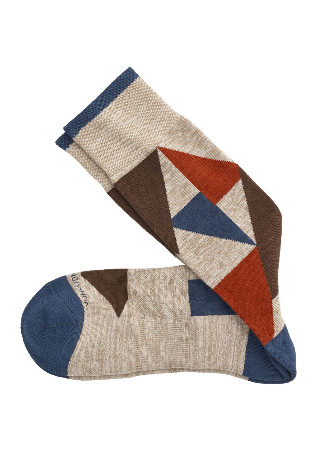 First In Comfort Geometric Color Block Socks