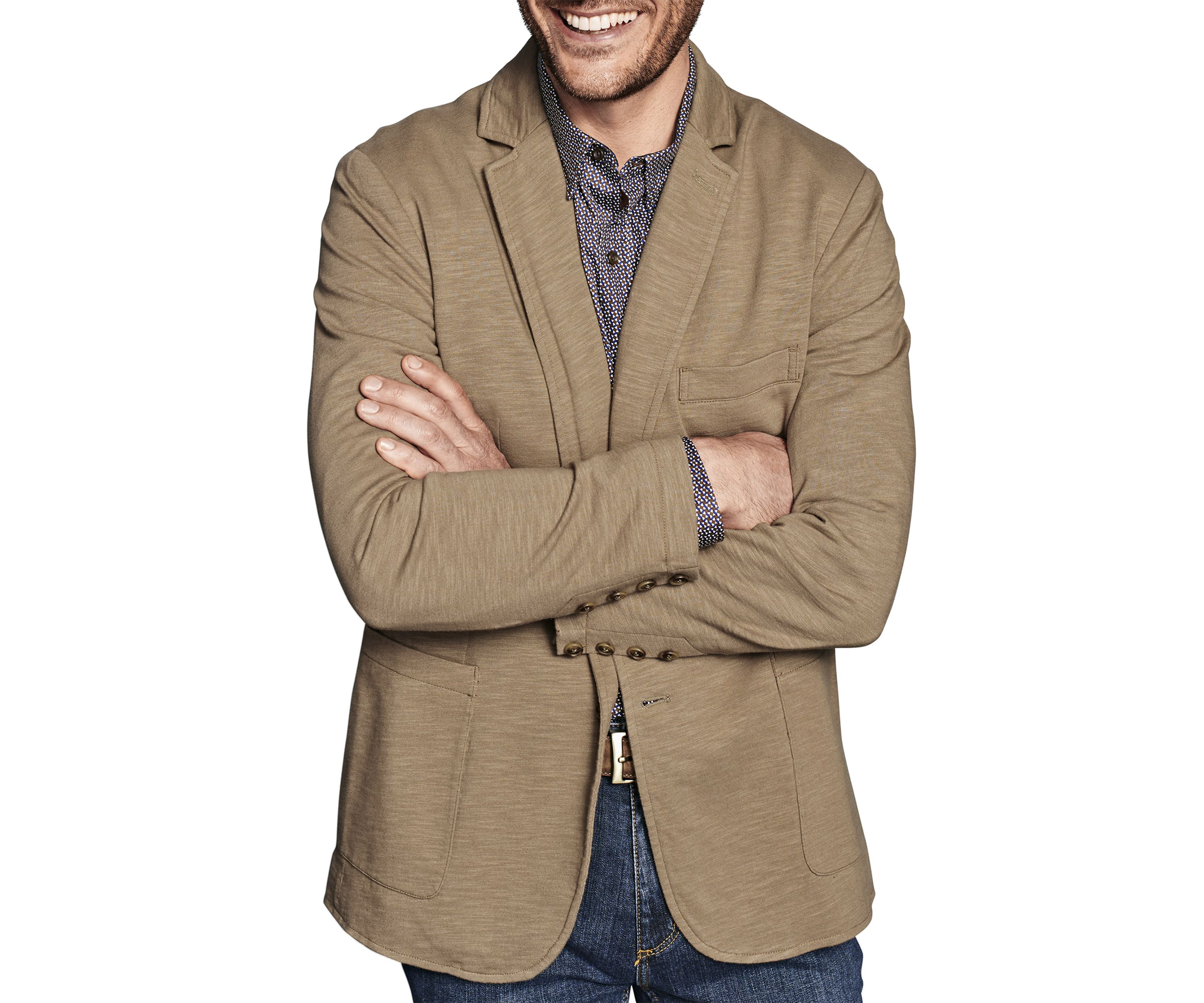 Mens Garment Dyed Knit Blazer