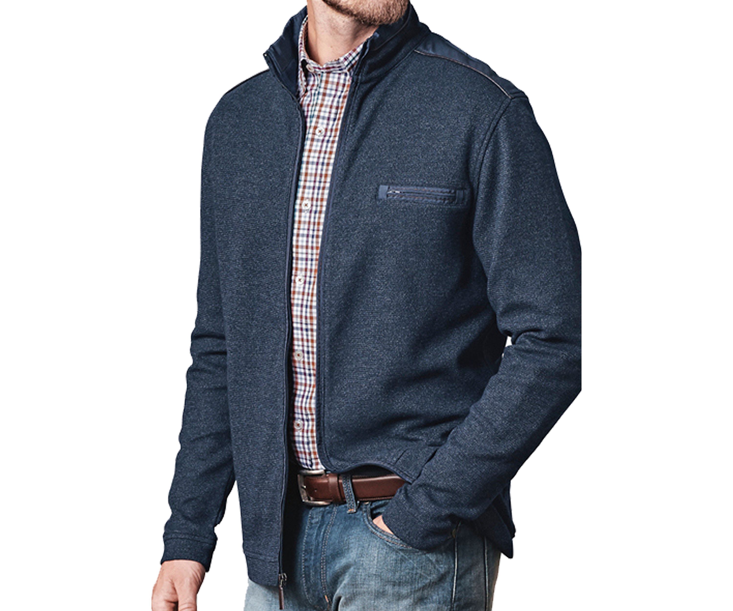 Melange Knit Full Zip Jacket