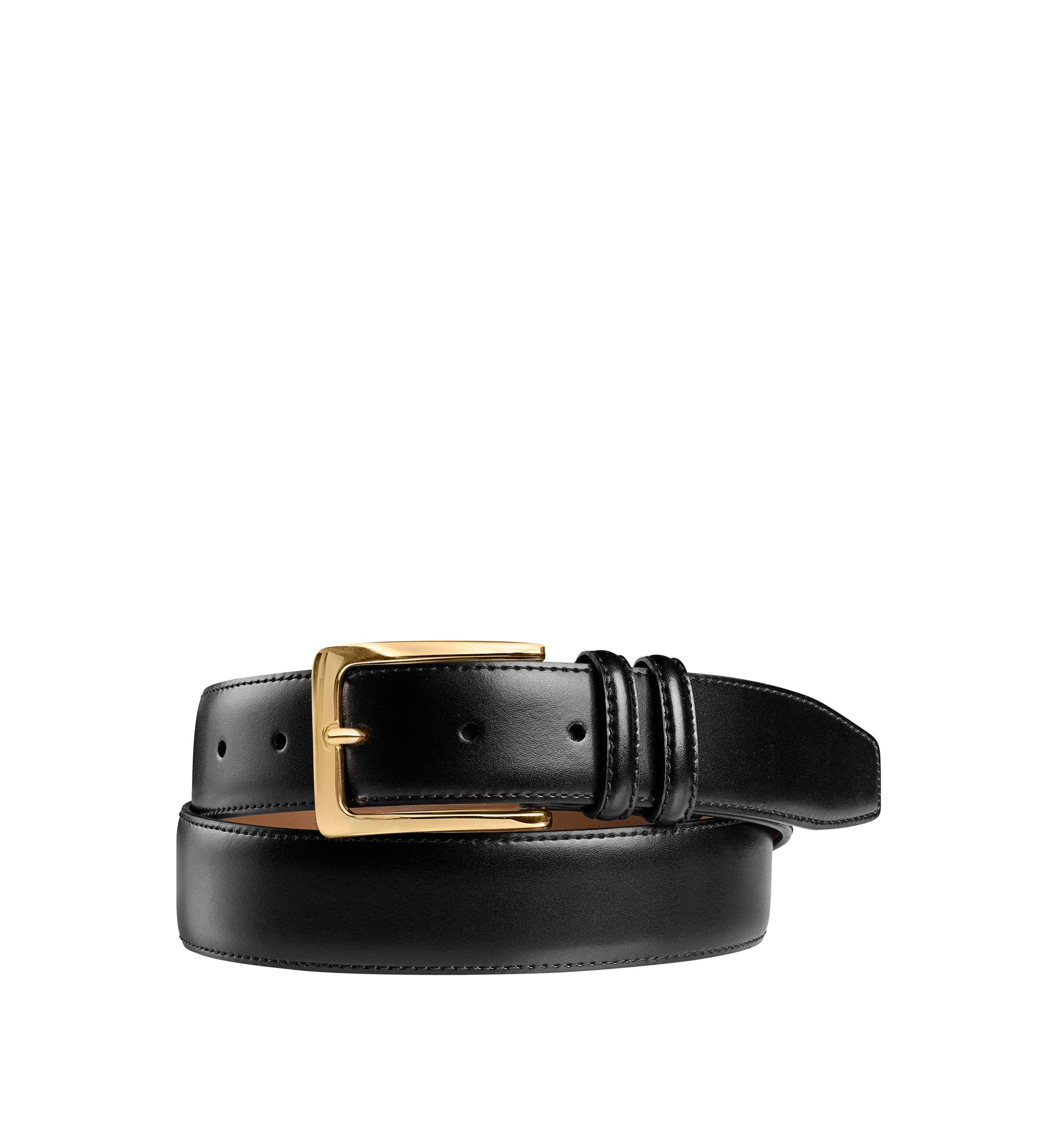  Mens 31.75 Millimeter Satin Nickel Finish Buckle Textured Italian Calfskin Belt