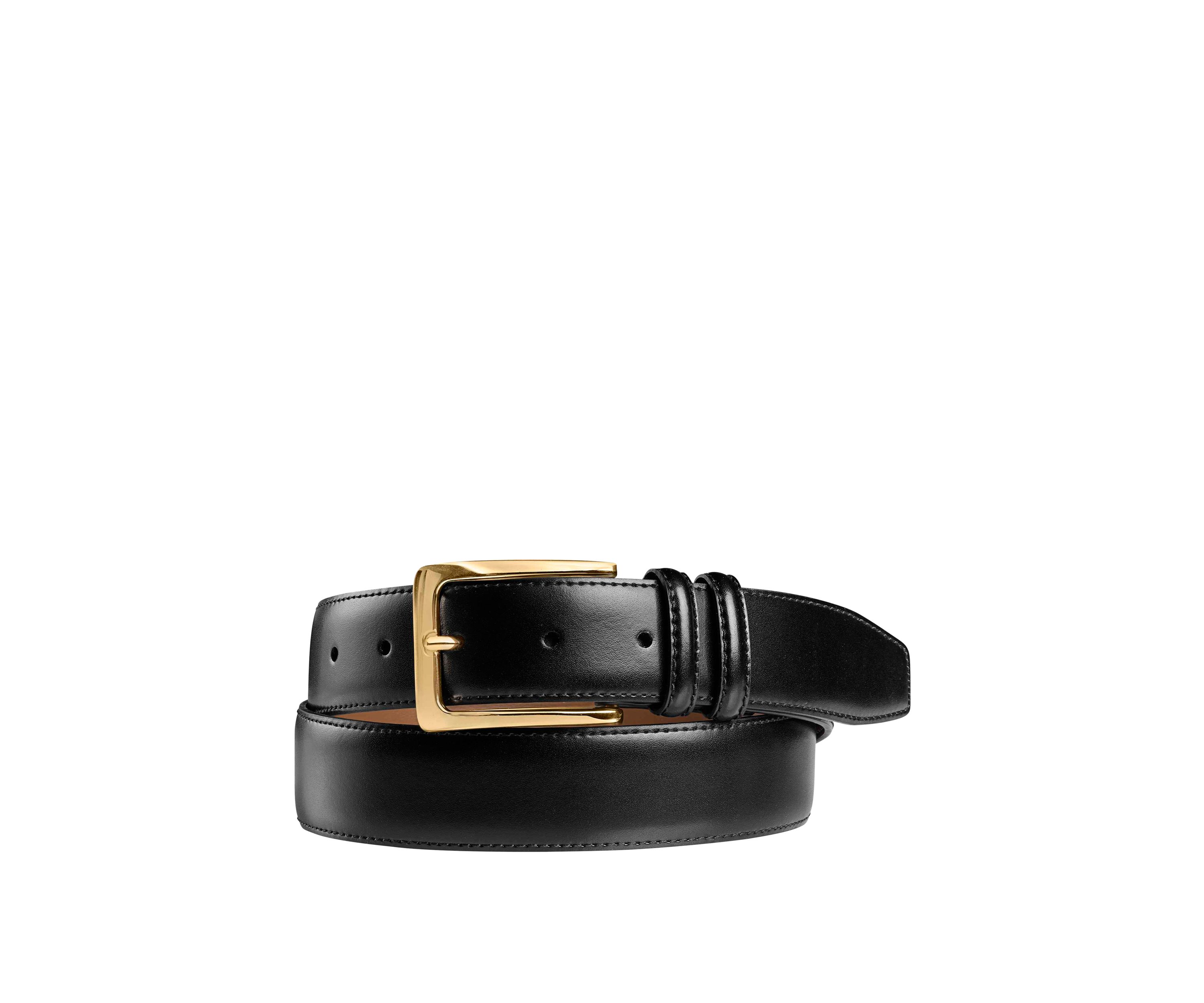  Mens 31.75 Millimeter Satin Nickel Finish Buckle Textured Italian Calfskin Belt