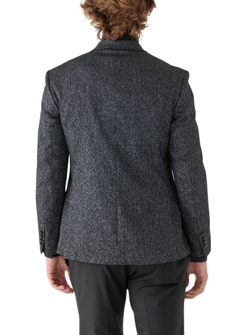 Mens Black Shimmer Sportcoat