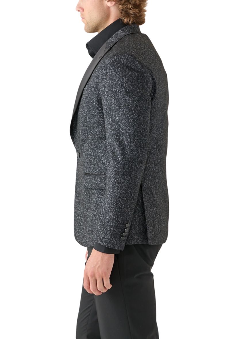 Mens Black Shimmer Sportcoat