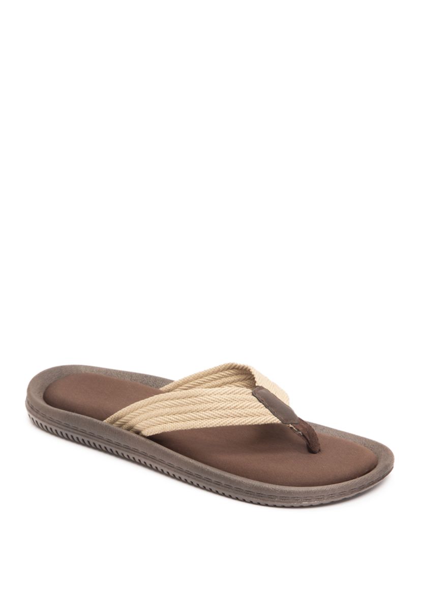 Web Thong Flip Flops with Memory Foam 