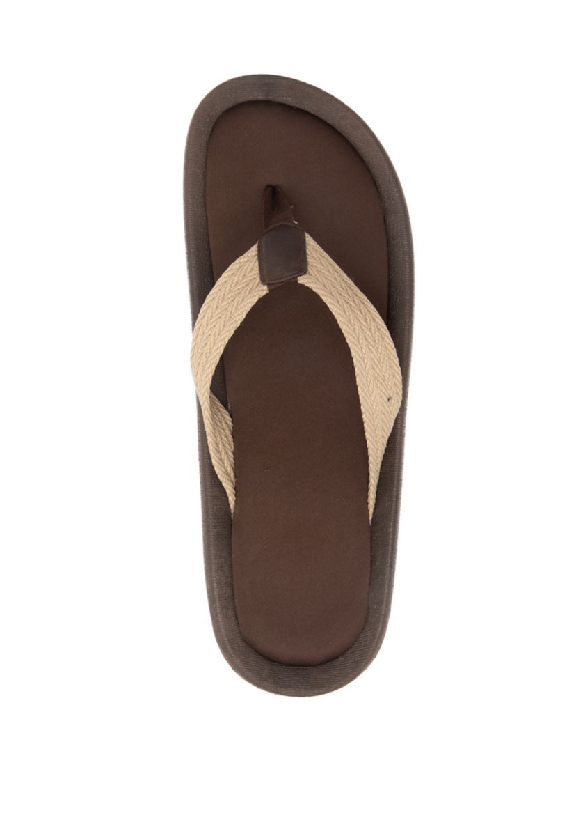 Web Thong Flip Flops with Memory Foam 