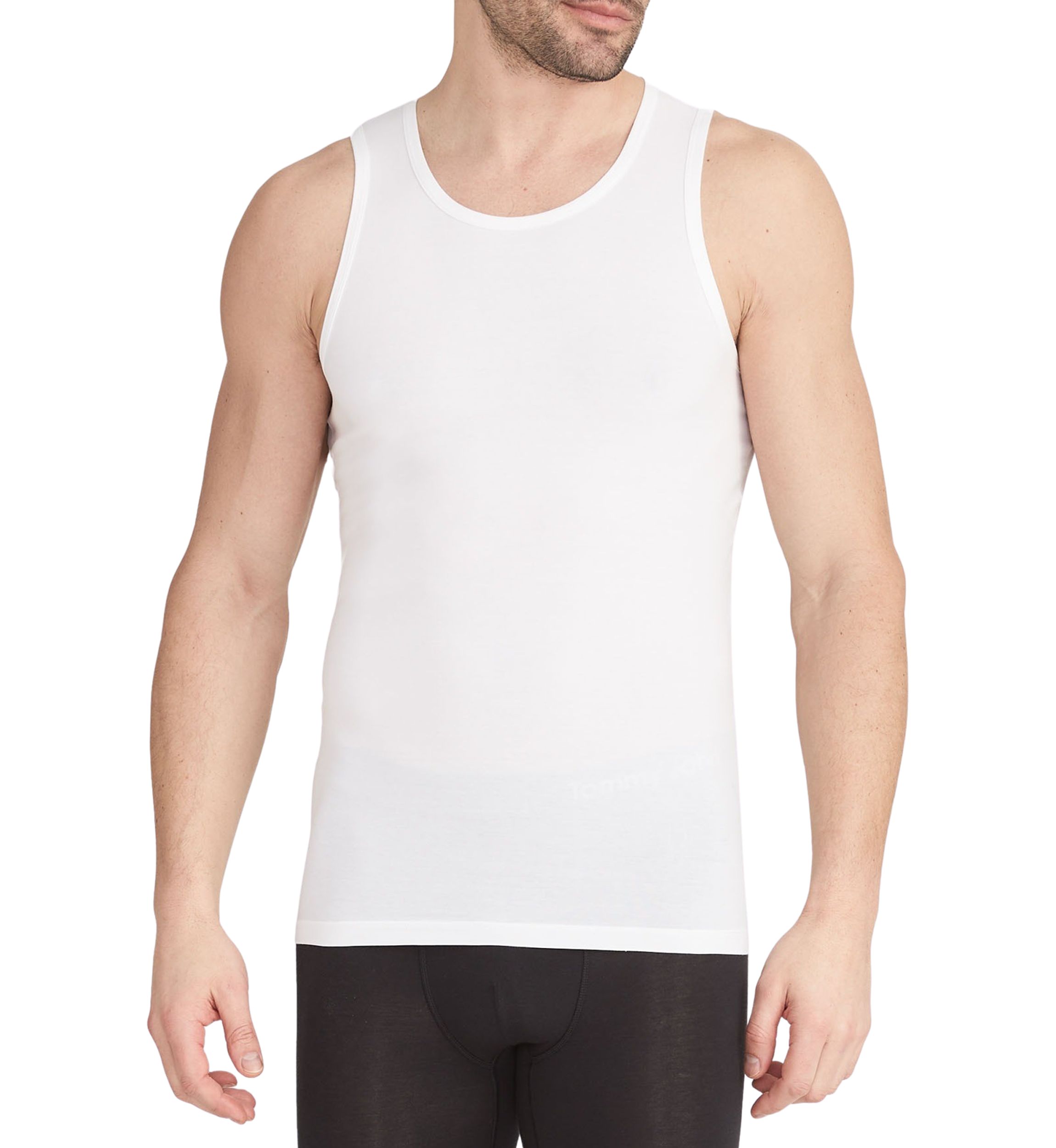 Mens Stay Tucked Tank Top Undershirts - 2 Pack