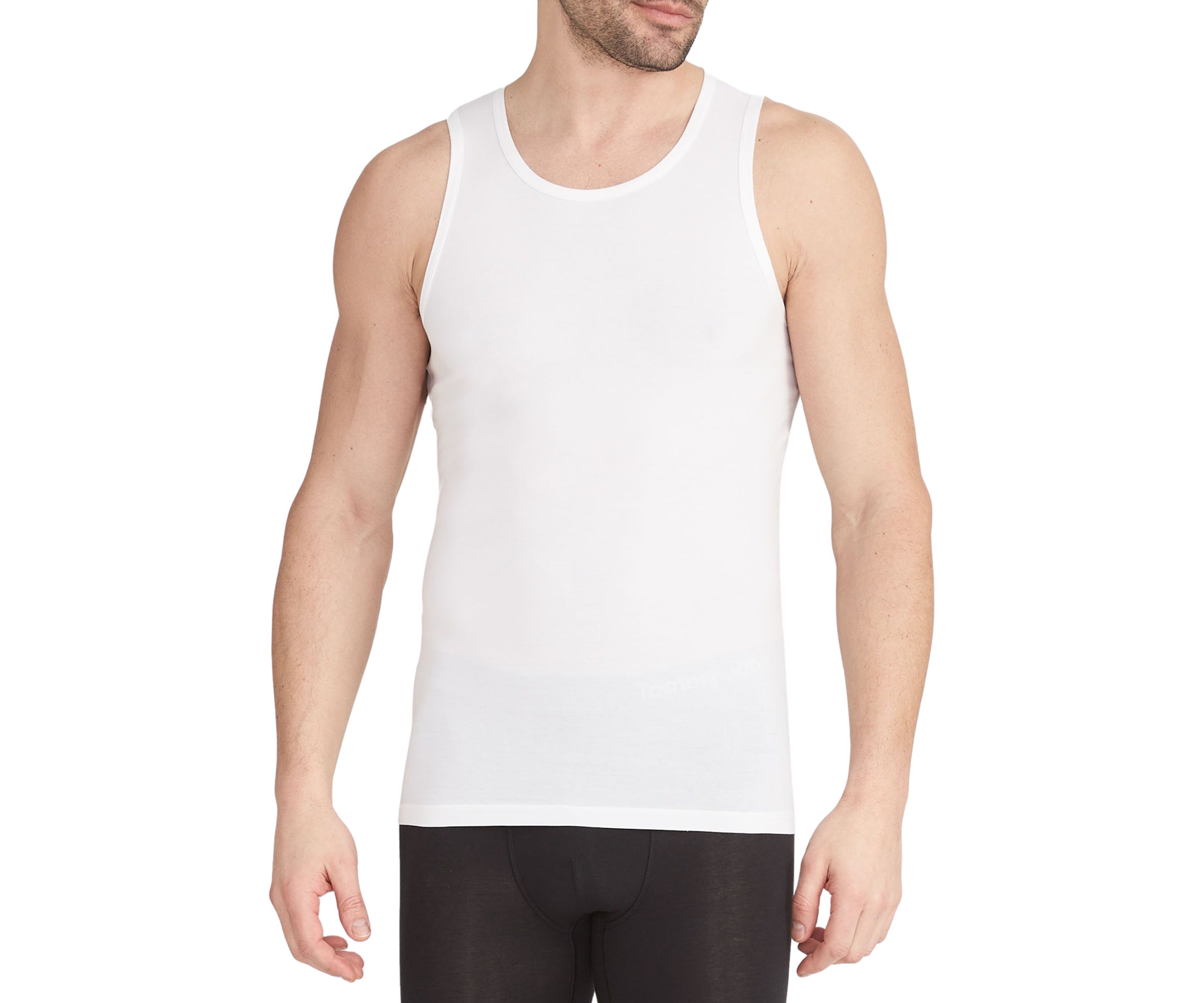 Mens Stay Tucked Tank Top Undershirts - 2 Pack