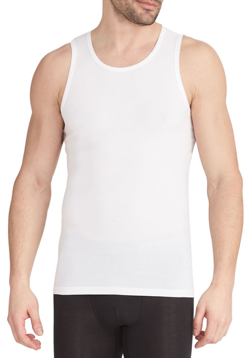 Mens Stay Tucked Tank Top Undershirts - 2 Pack