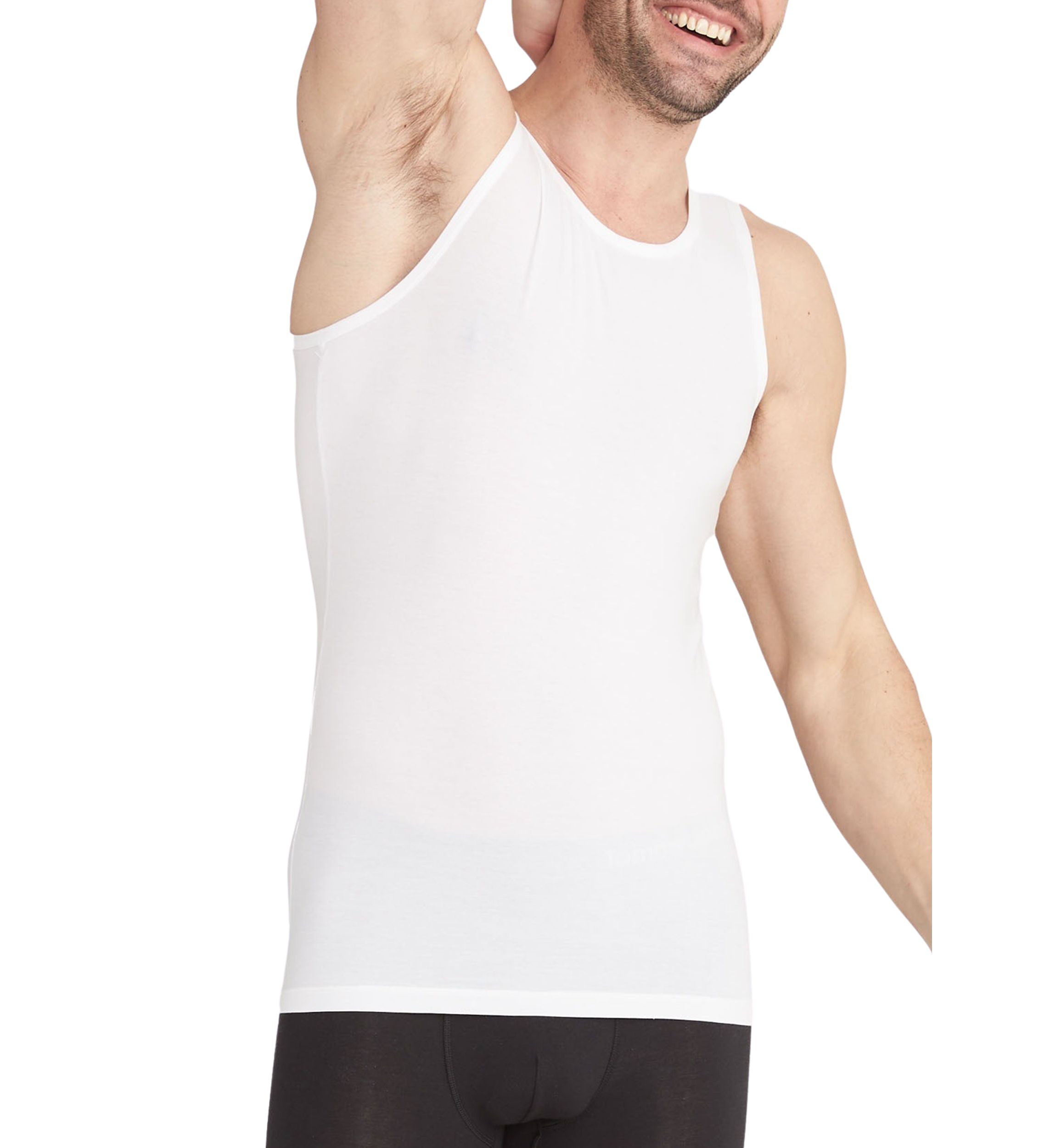 Mens Stay Tucked Tank Top Undershirts - 2 Pack