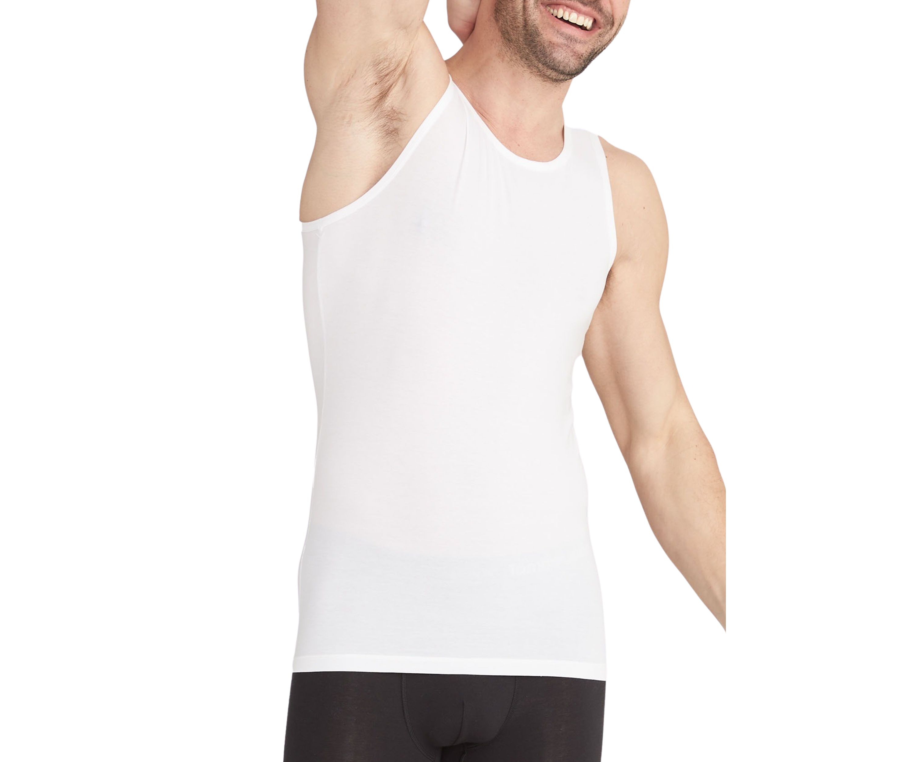 Mens Stay Tucked Tank Top Undershirts - 2 Pack