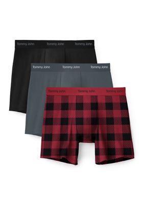 Tommy John Men's 3-Pack of 6" Boxer Briefs, Medium