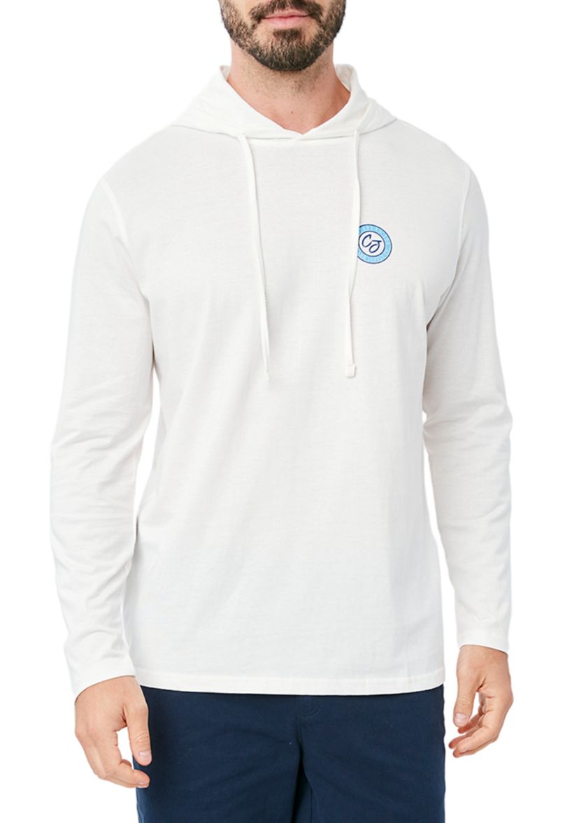 Mens Long Sleeve Hooded Chairman of the Board Graphic T-Shirt