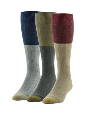 Gold Toe Men's Hampton Reinforced Toe Socks, 3 Pack