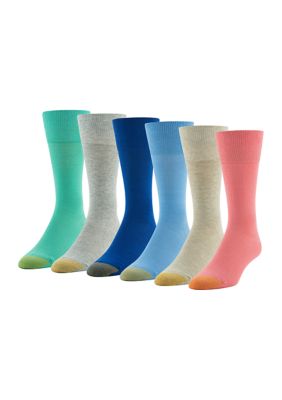 Gold Toe Men's 6-Pack of Solid Crew Socks