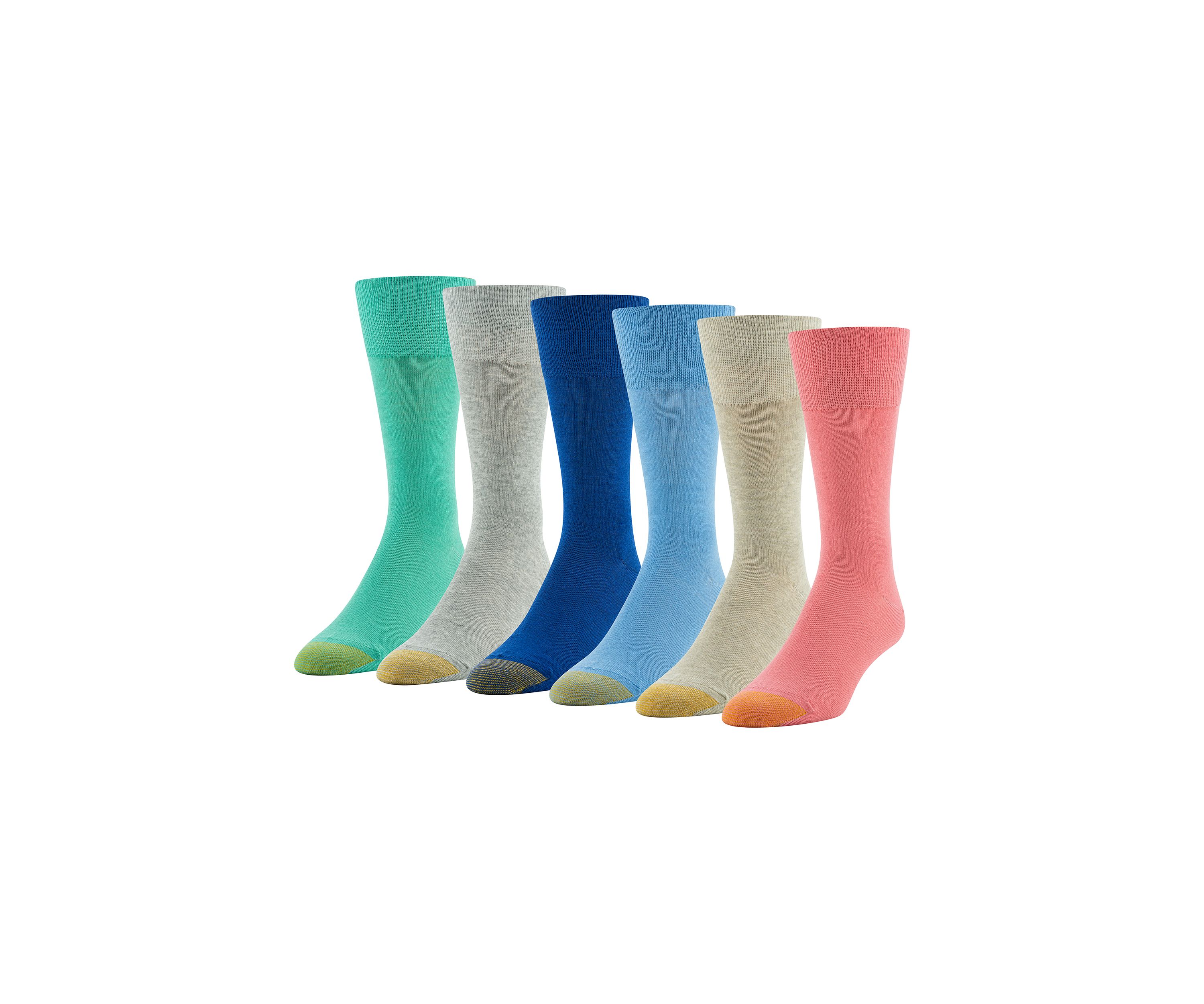6-Pack of Solid Crew Socks 