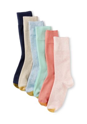 Gold Toe Men's 6-Pack of Solid Crew Socks, 10 - 13