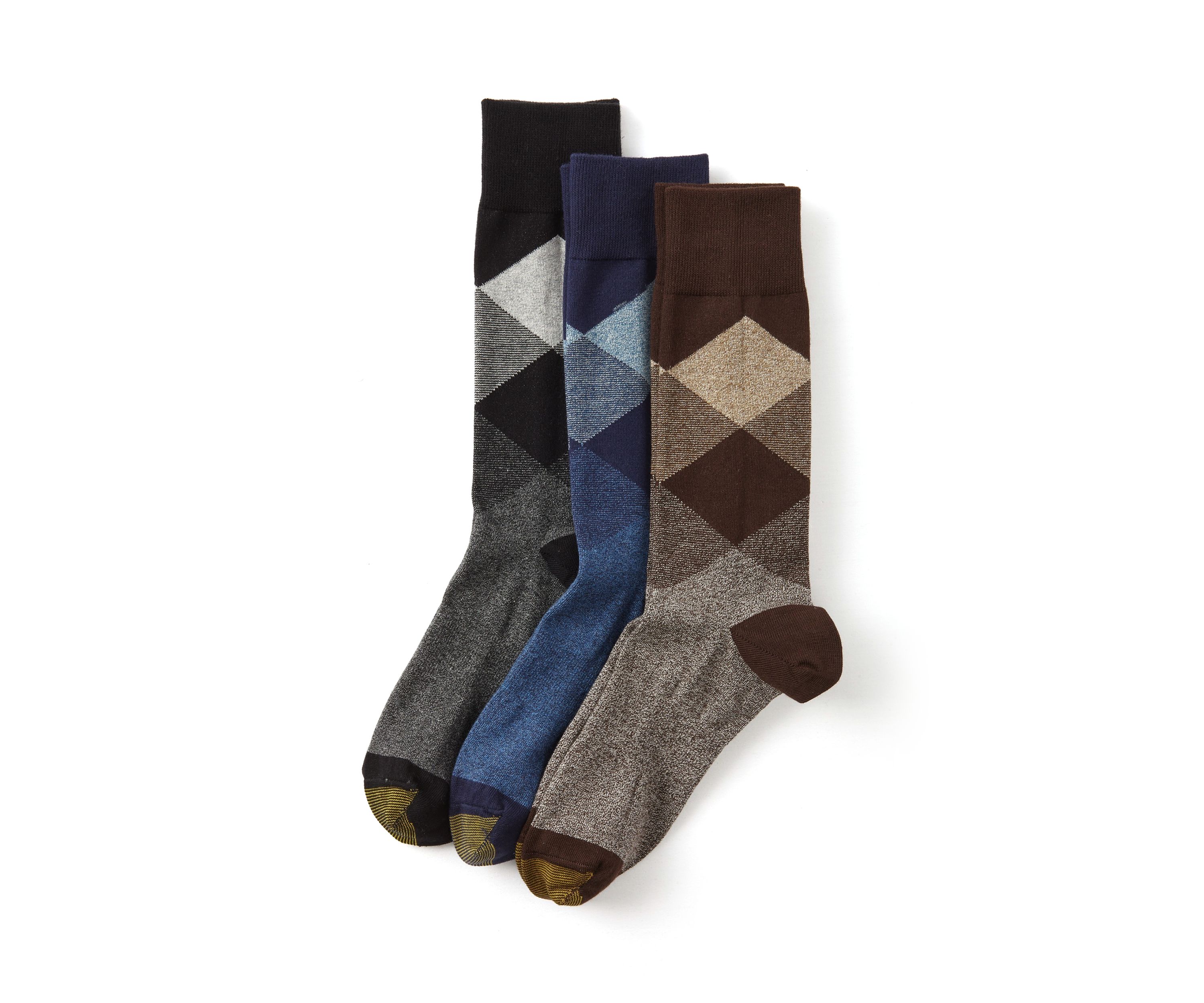 Argyle Crew Socks - 3 Pack