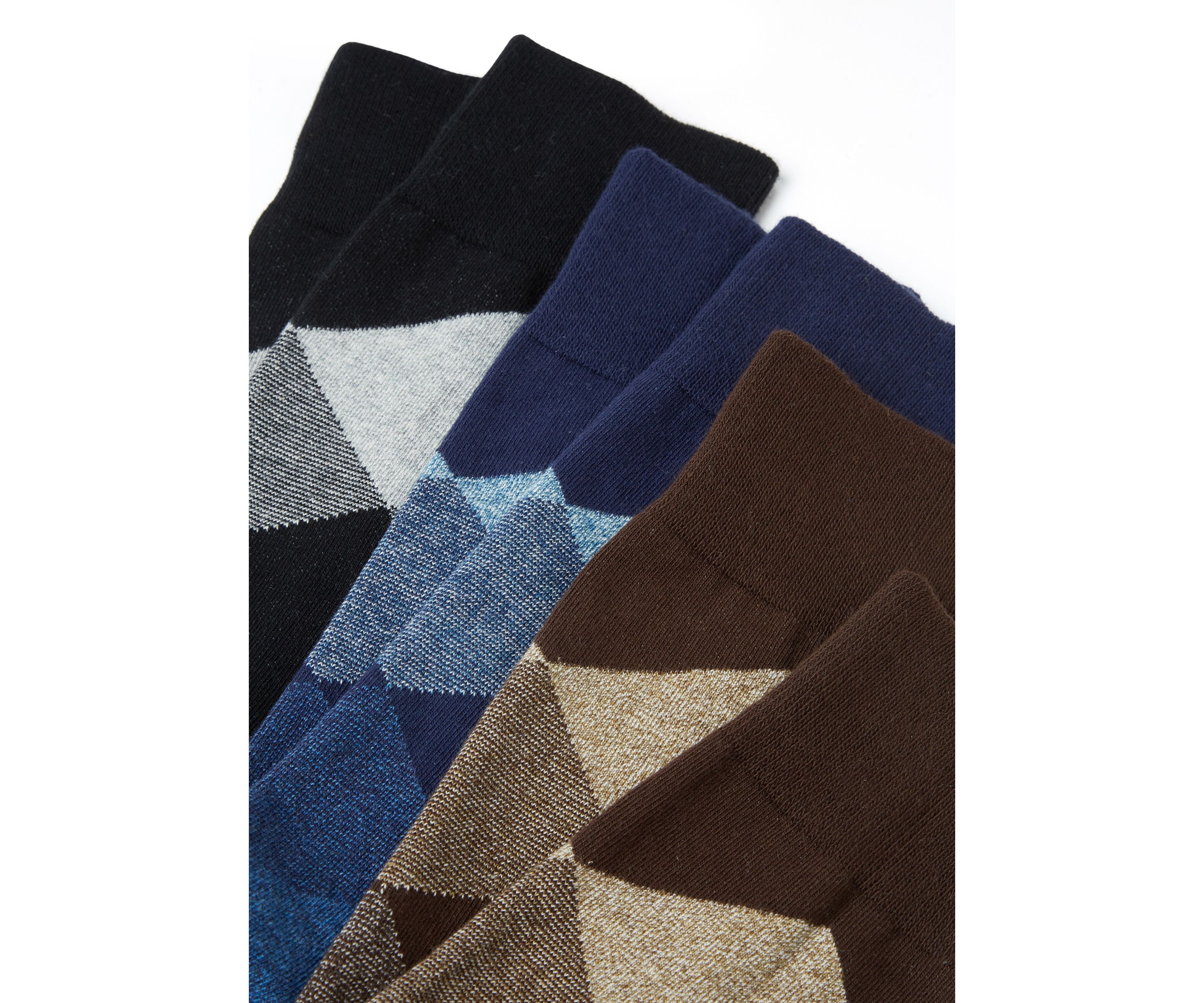 Argyle Crew Socks - 3 Pack