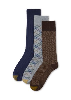 Gold Toe Men's 3-Pack Crew Socks, 10 - 13