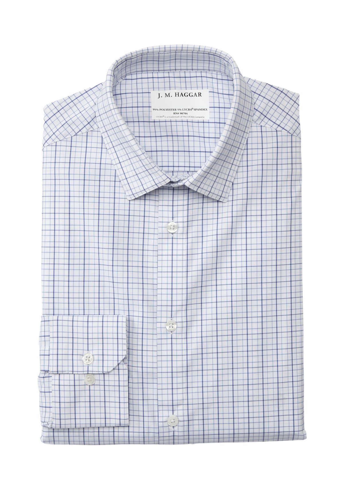 Medium Blue Check Dress Shirt 