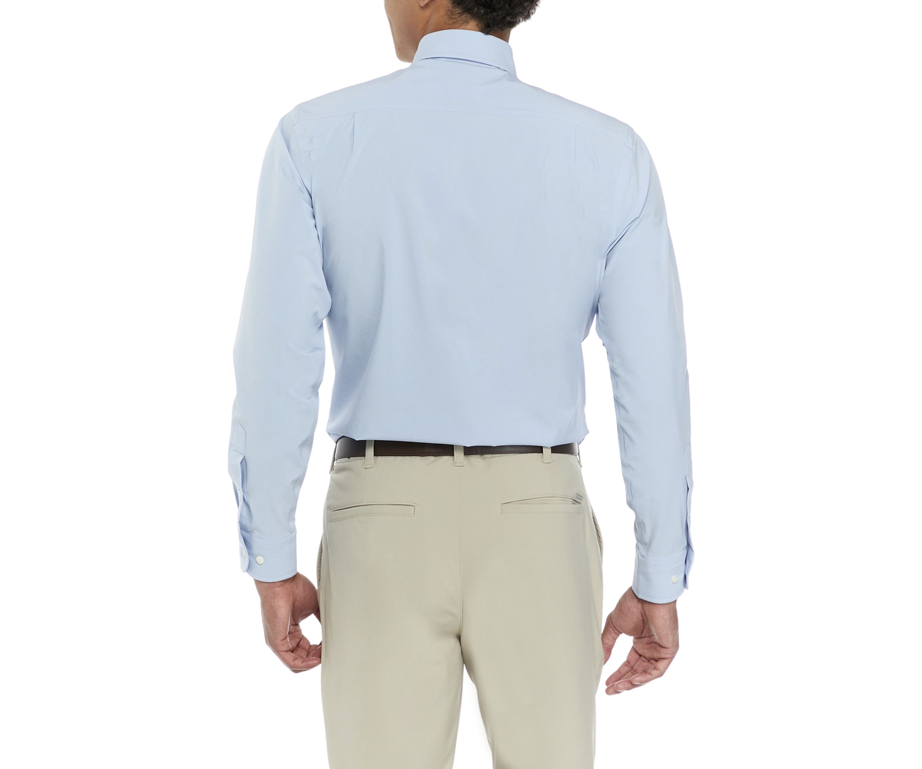 Mens Regular Fit Stretch Solid Button Down Shirt 