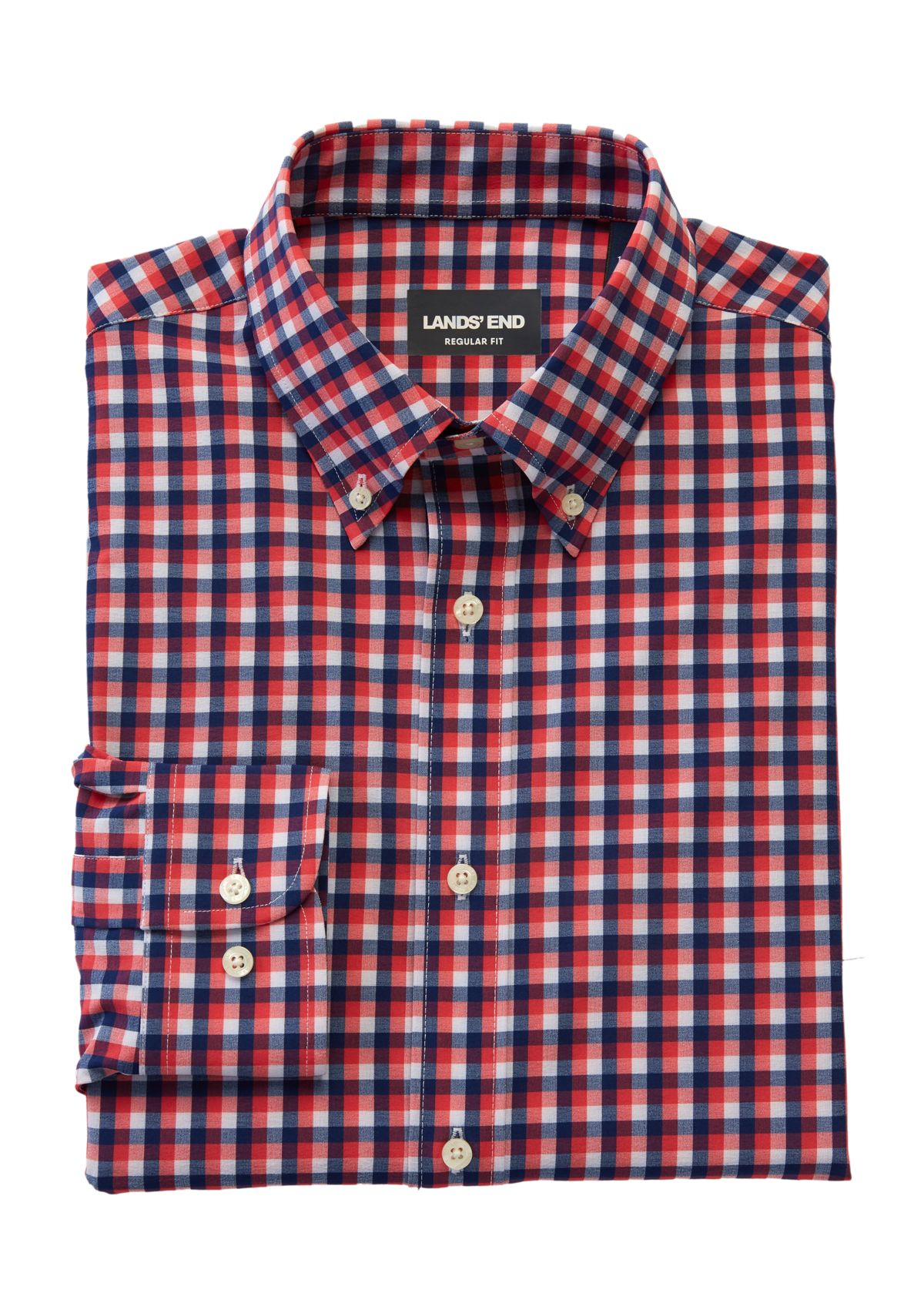 Mens Gingham Button Down Shirt