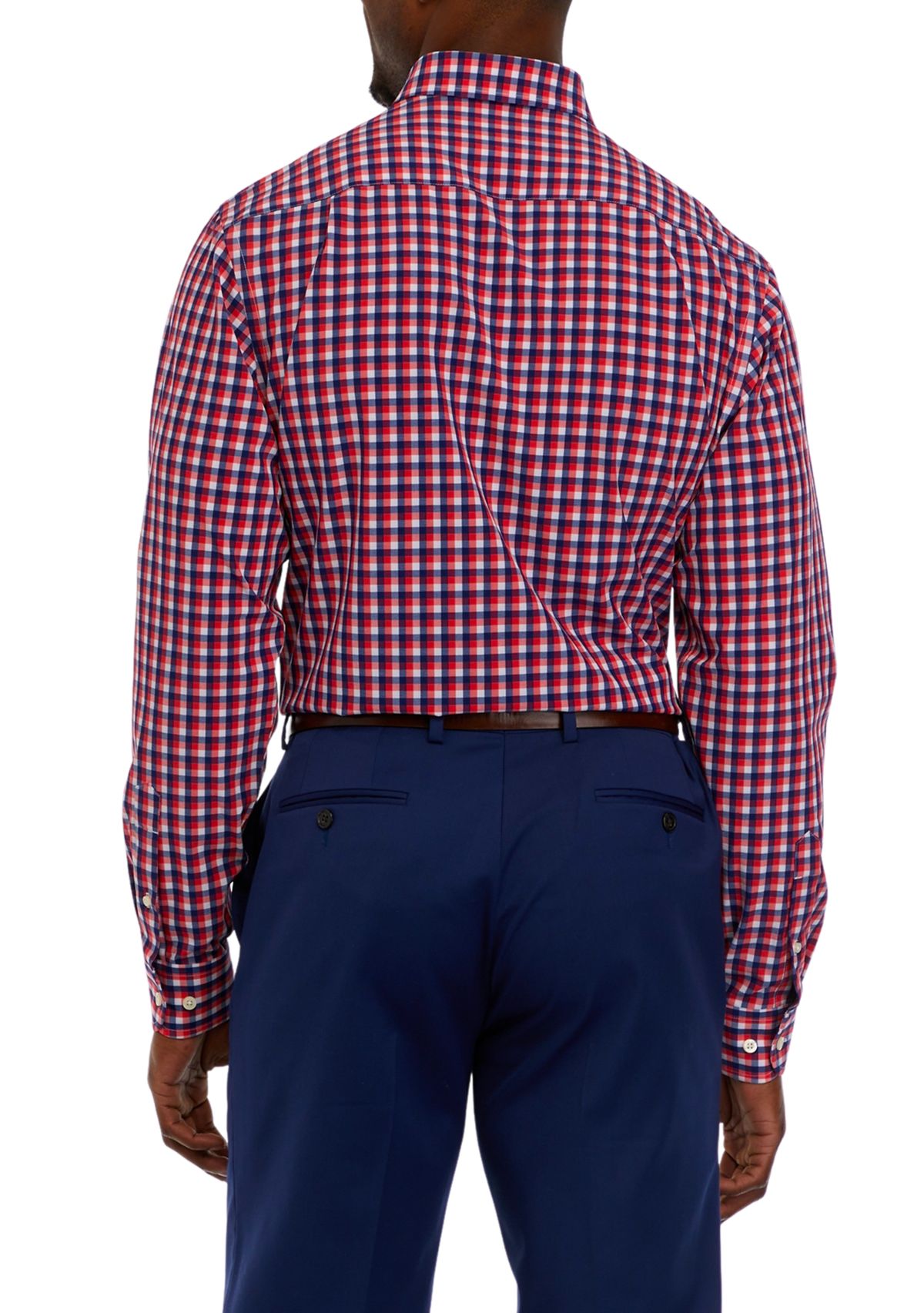 Mens Gingham Button Down Shirt