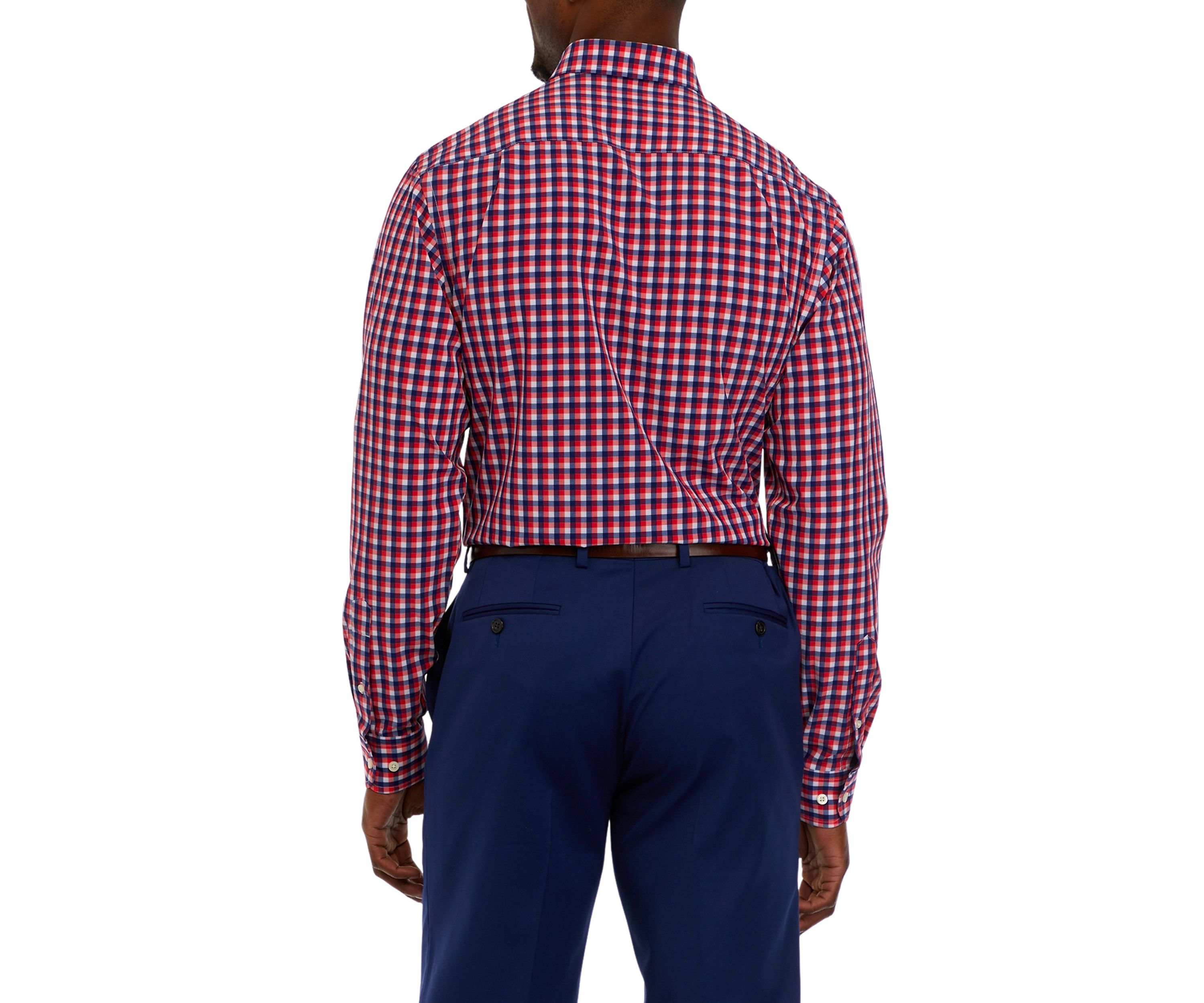 Mens Gingham Button Down Shirt