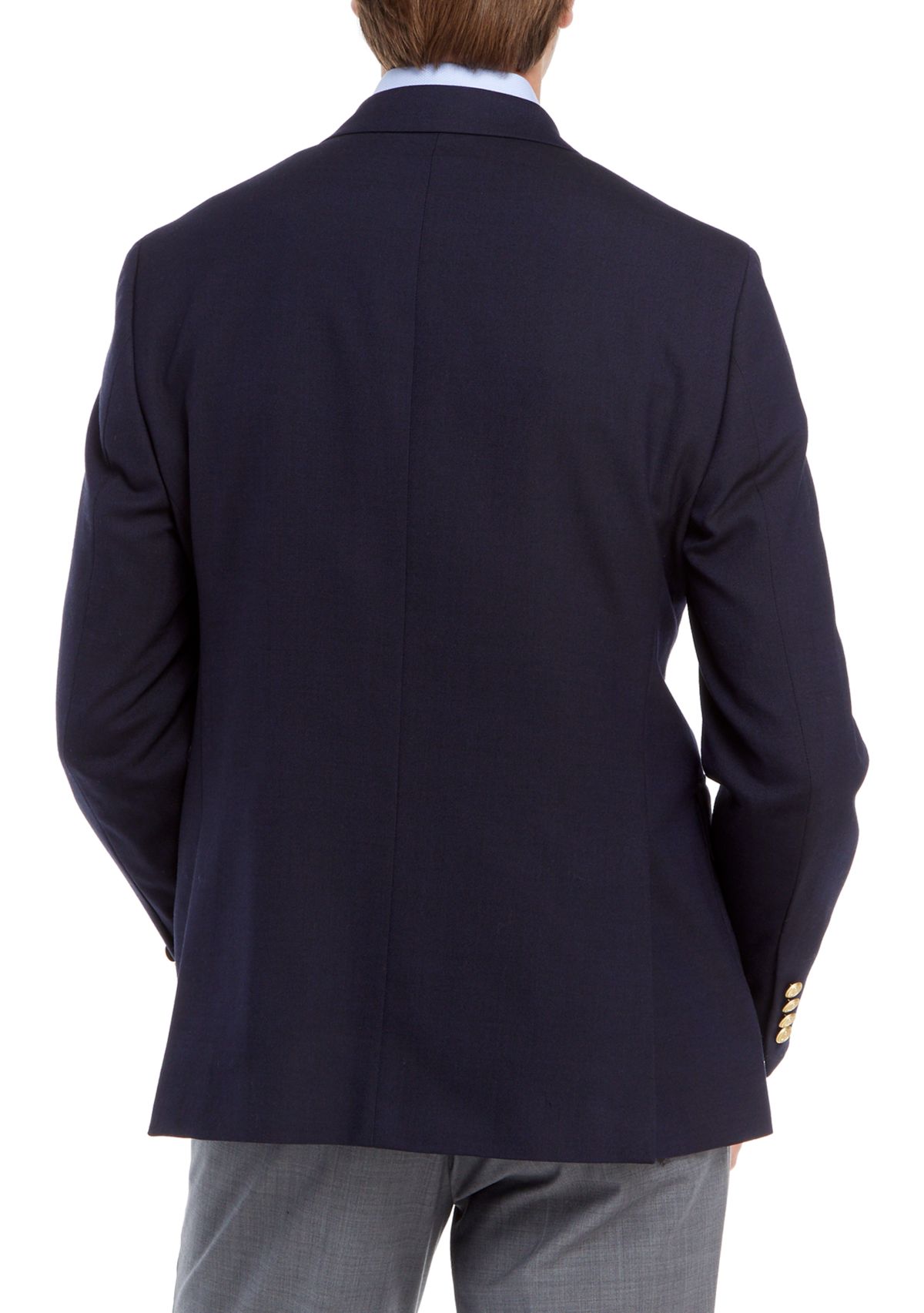 Navy Wool Blend Blazer 