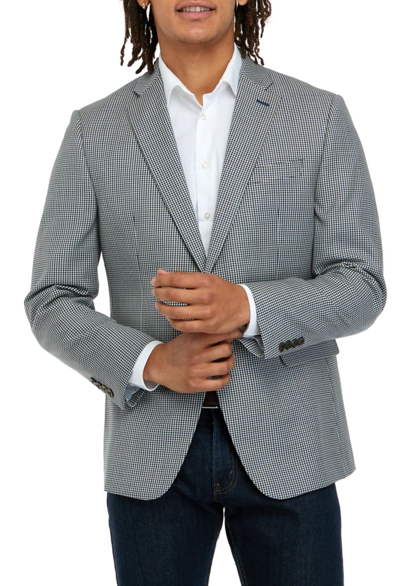 Mens Medium Brown Check Jacket