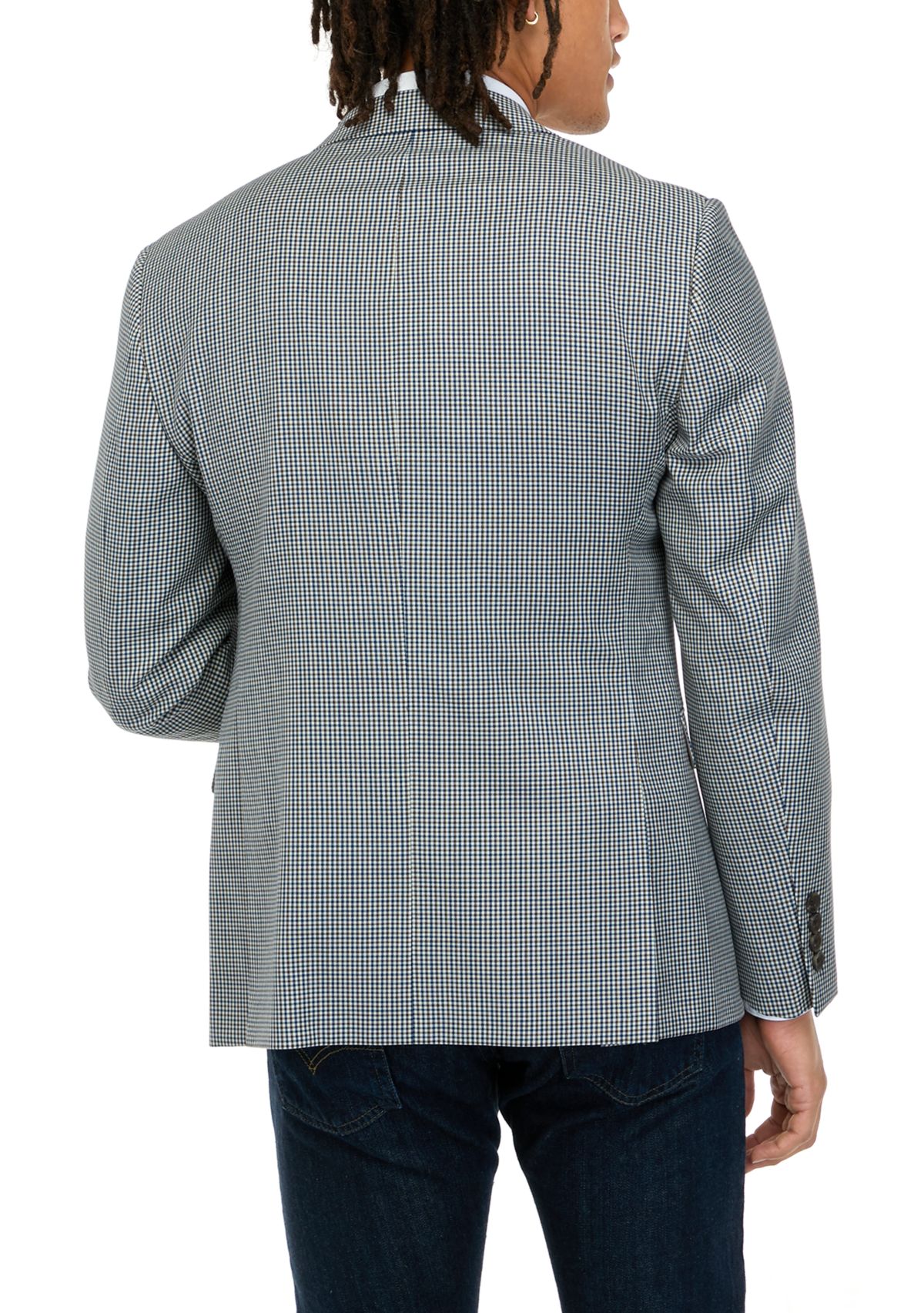 Mens Medium Brown Check Jacket