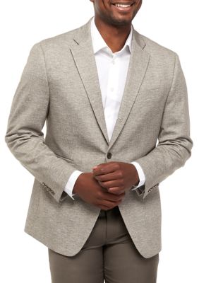 Lands' End Men's Tan Plaid Knit Stretch Sport Coat | belk