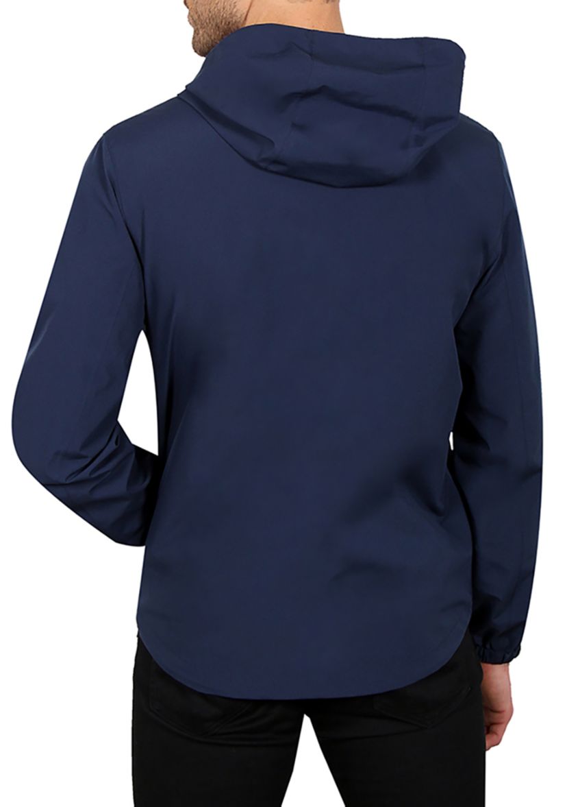 Mens Seam Sealed Waterproof Hooded Packable Jacket