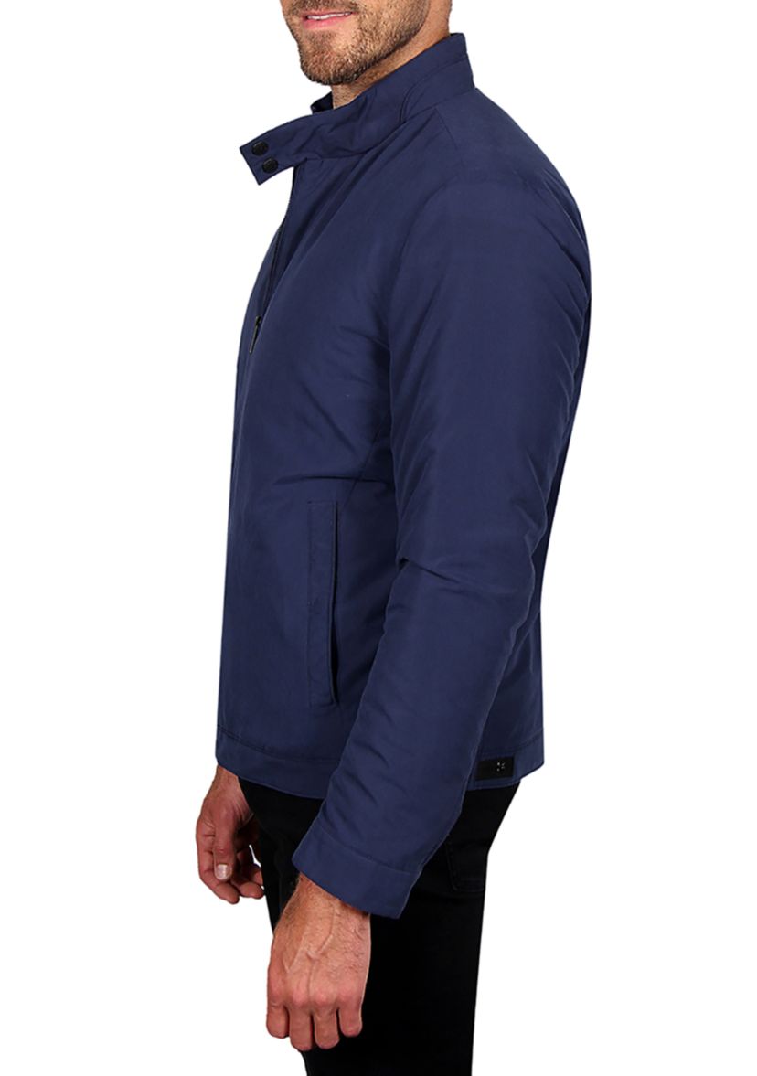 Mens Microfiber Golf Jacket with Corduroy Trim on Collar