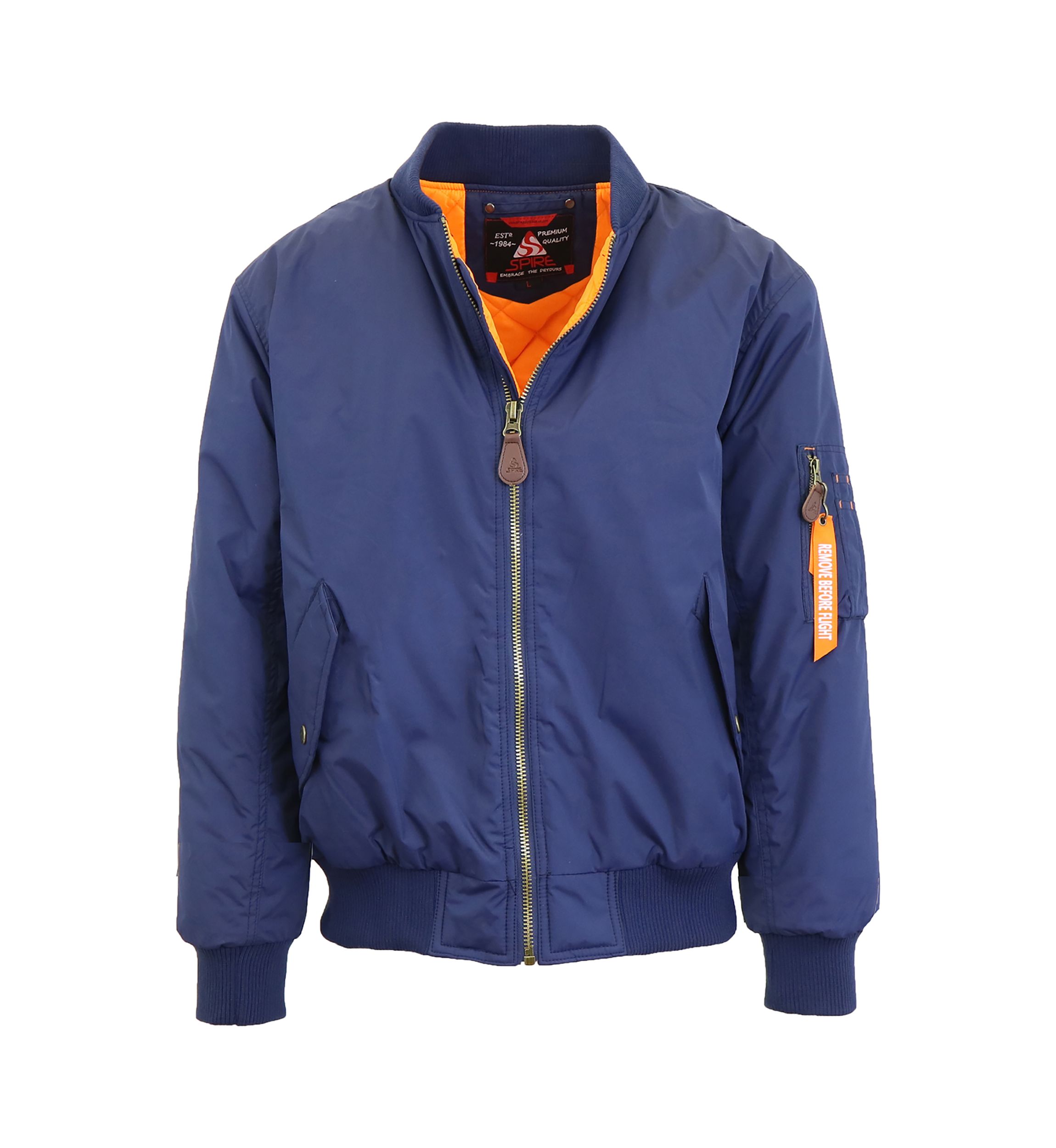 Mens Mid-Weight Aviator Flight Bomber Jacket