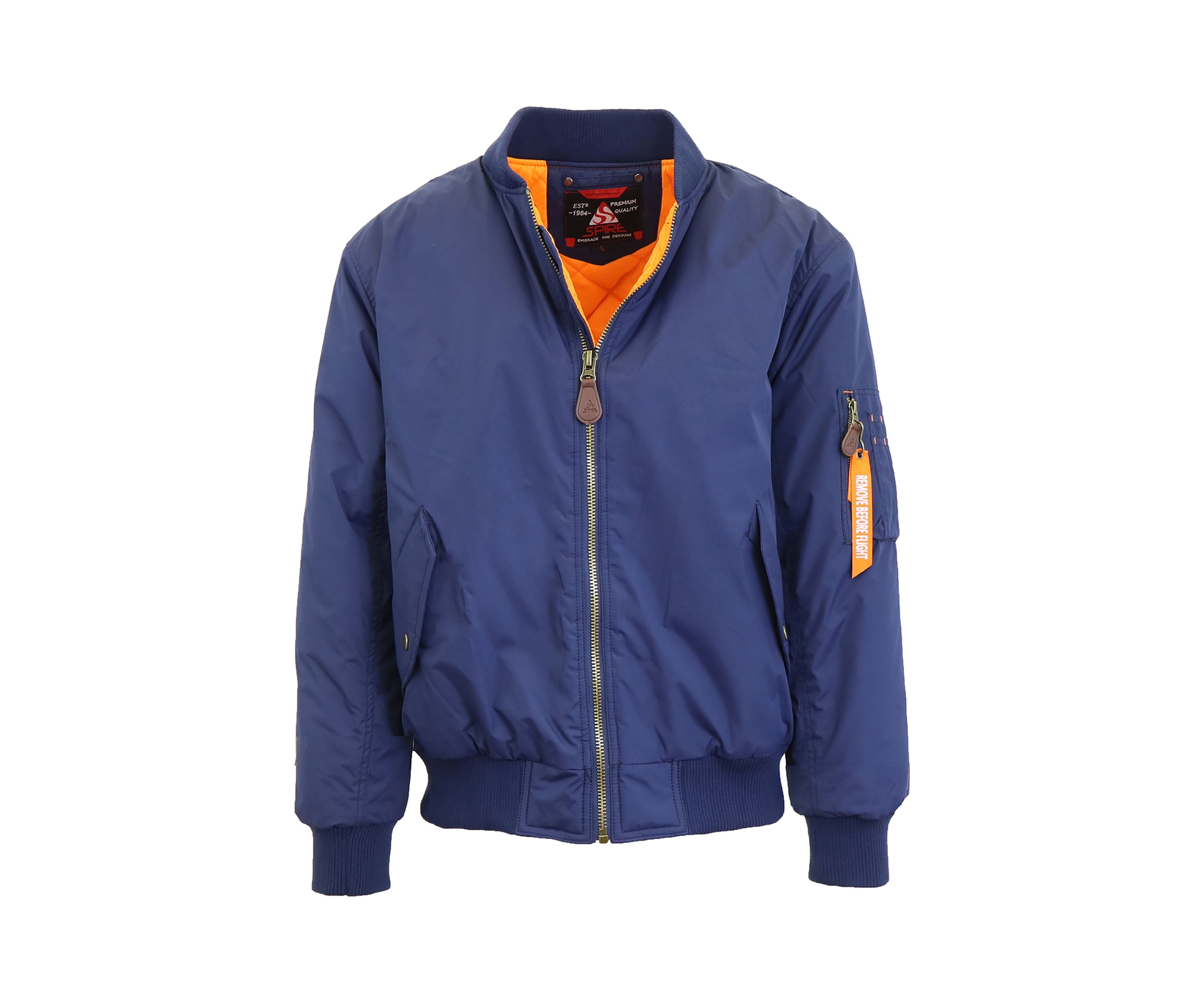 Mens Mid-Weight Aviator Flight Bomber Jacket