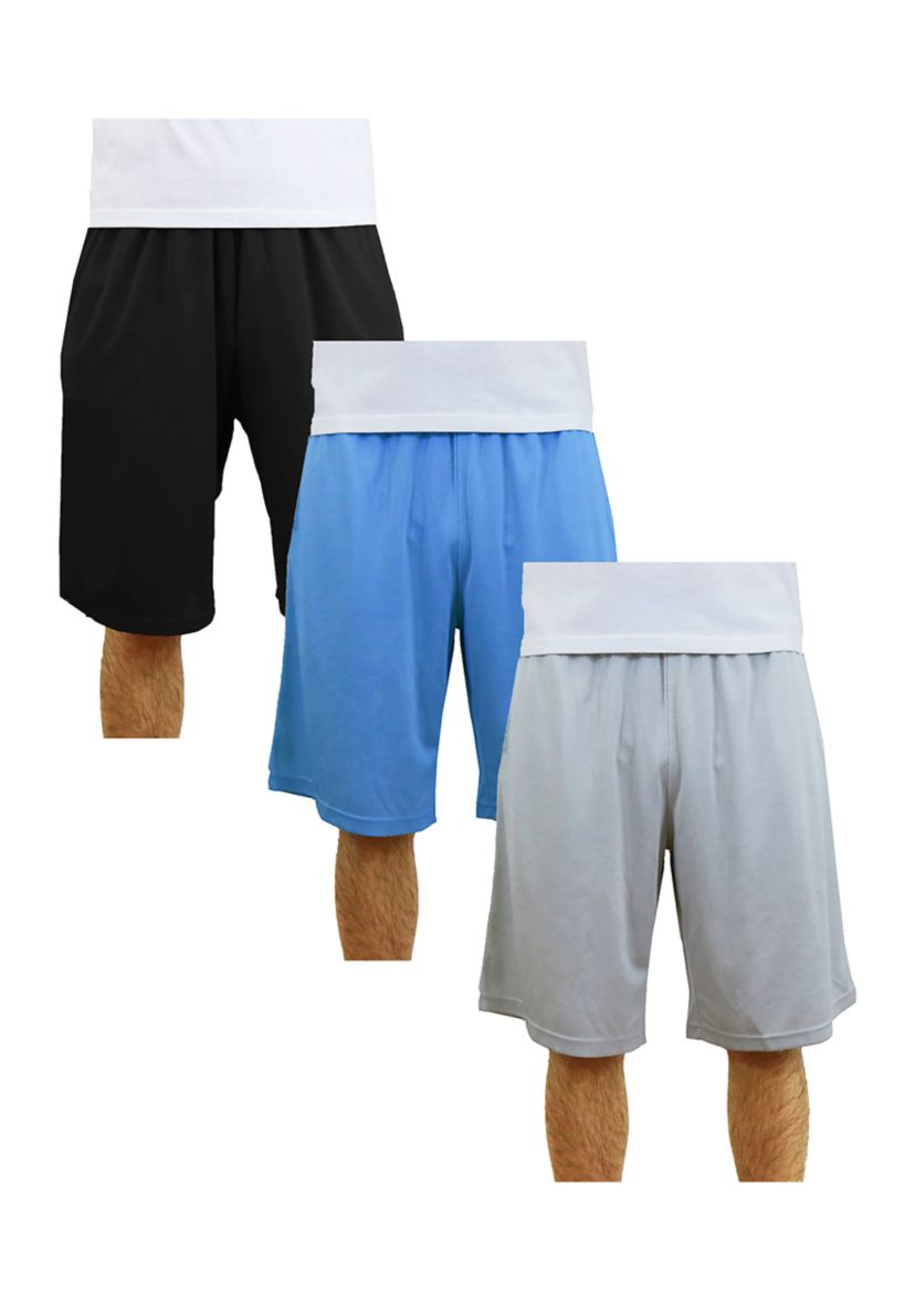 Mens Moisture-Wicking Mesh Shorts (3-Pack)