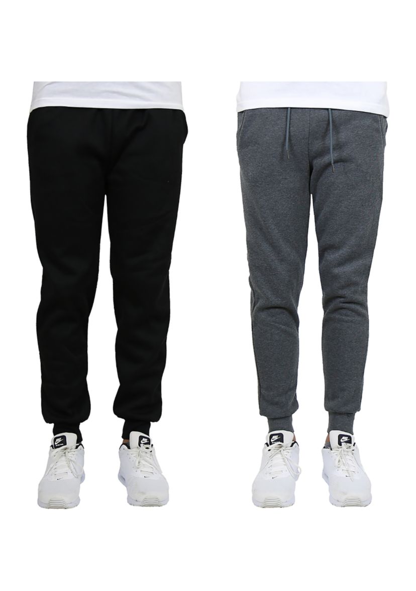 Mens Slim Fit Jogger Pants (2 Pack)
