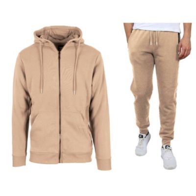 Blu Rock Men's Slim Fit Fleece-Lined Full Zip Hoodie & Jogger 2-Piece Set