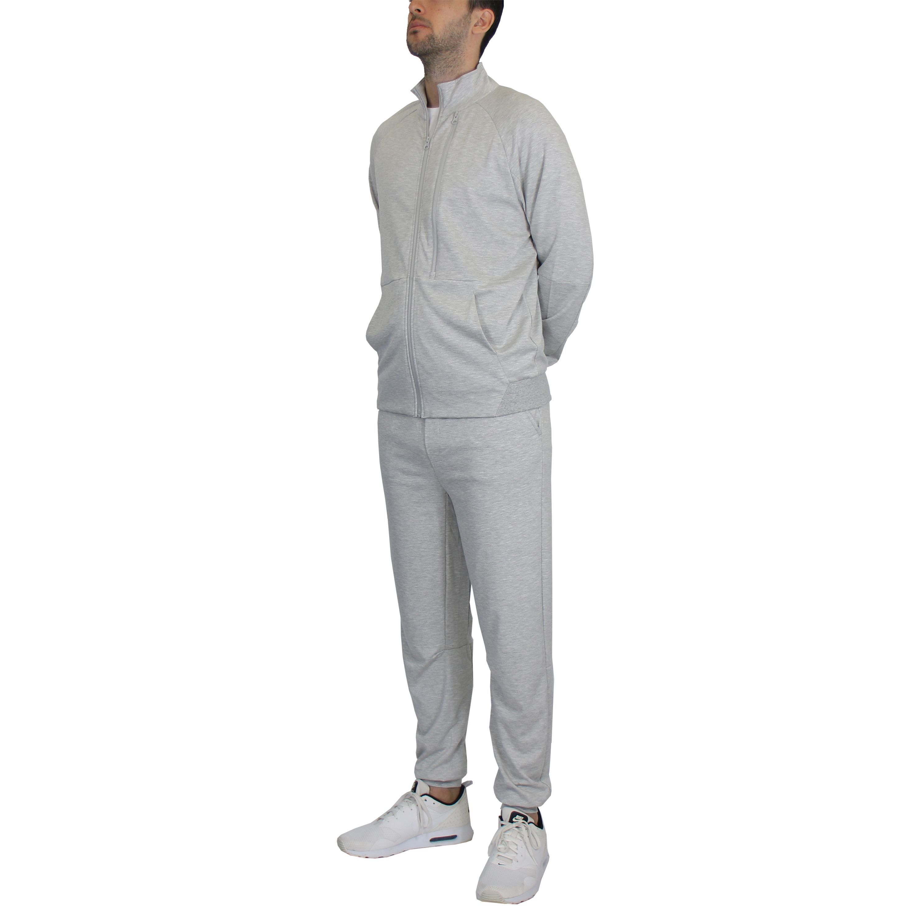 Men’s  Moisture Wicking Performance Active Track Jacket & Jogger 2-Piece Set