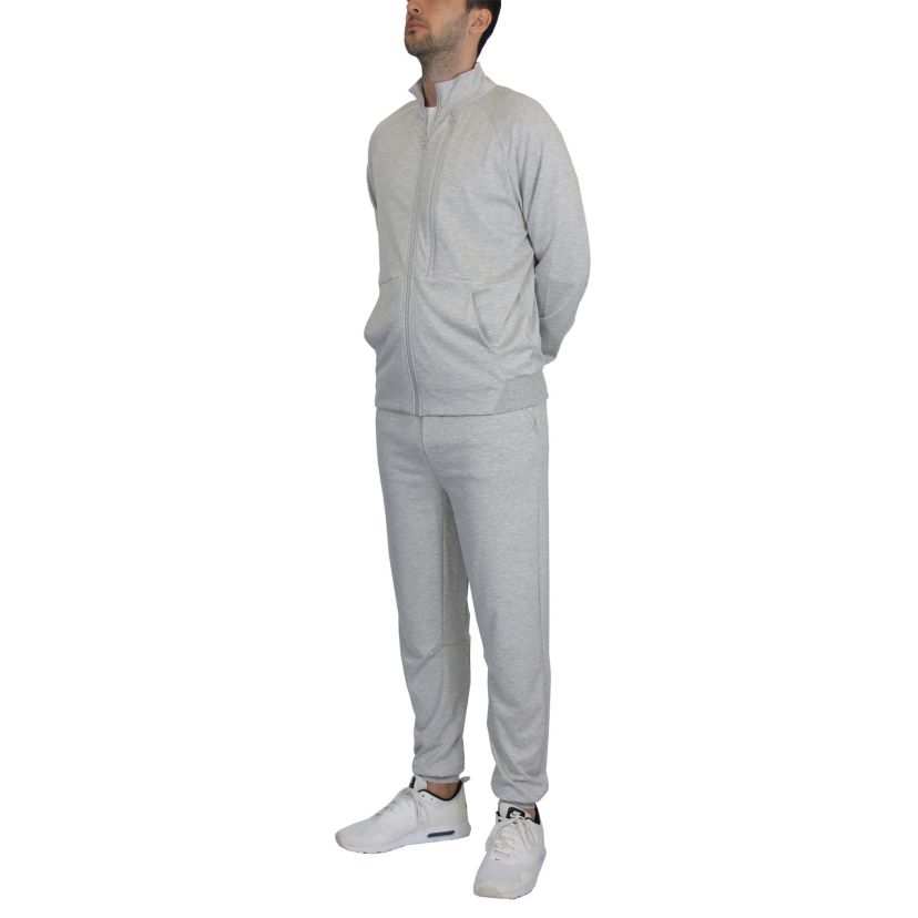 Men’s  Moisture Wicking Performance Active Track Jacket & Jogger 2-Piece Set
