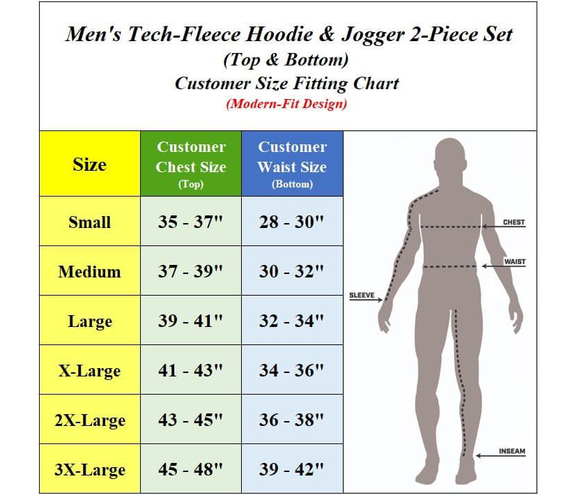 Galaxy by Harvic Mens Tech Fleece Sweatshirt  and Jogger 2 Piece Set