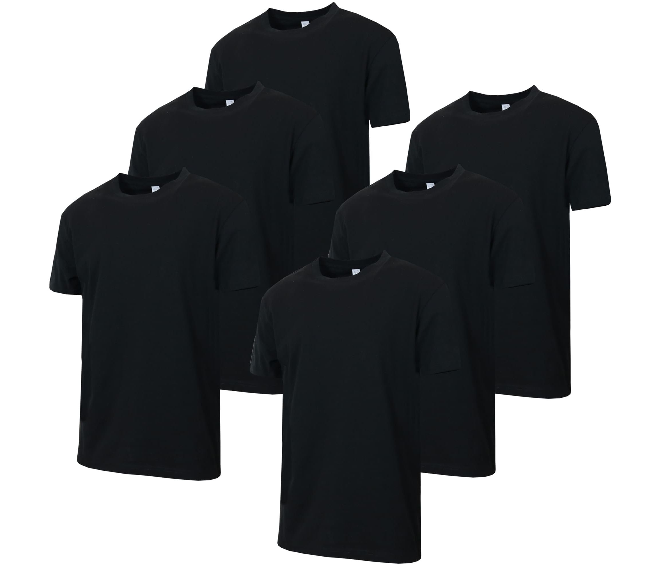 Galaxy M&T Mens Premium Heavyweight Crew Neck Short Sleeve Tee-6 Pack