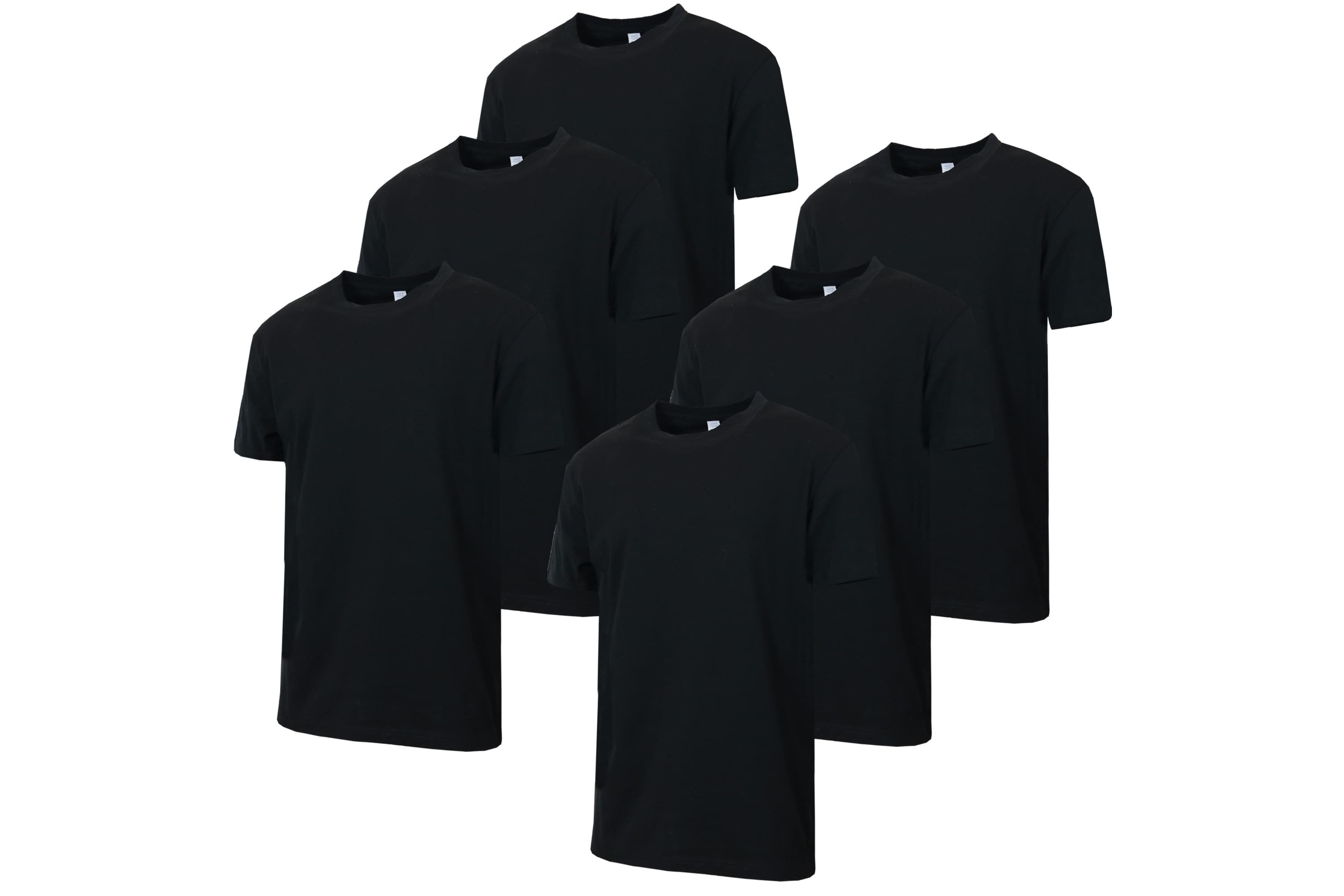 Galaxy M&T Mens Premium Heavyweight Crew Neck Short Sleeve Tee-6 Pack