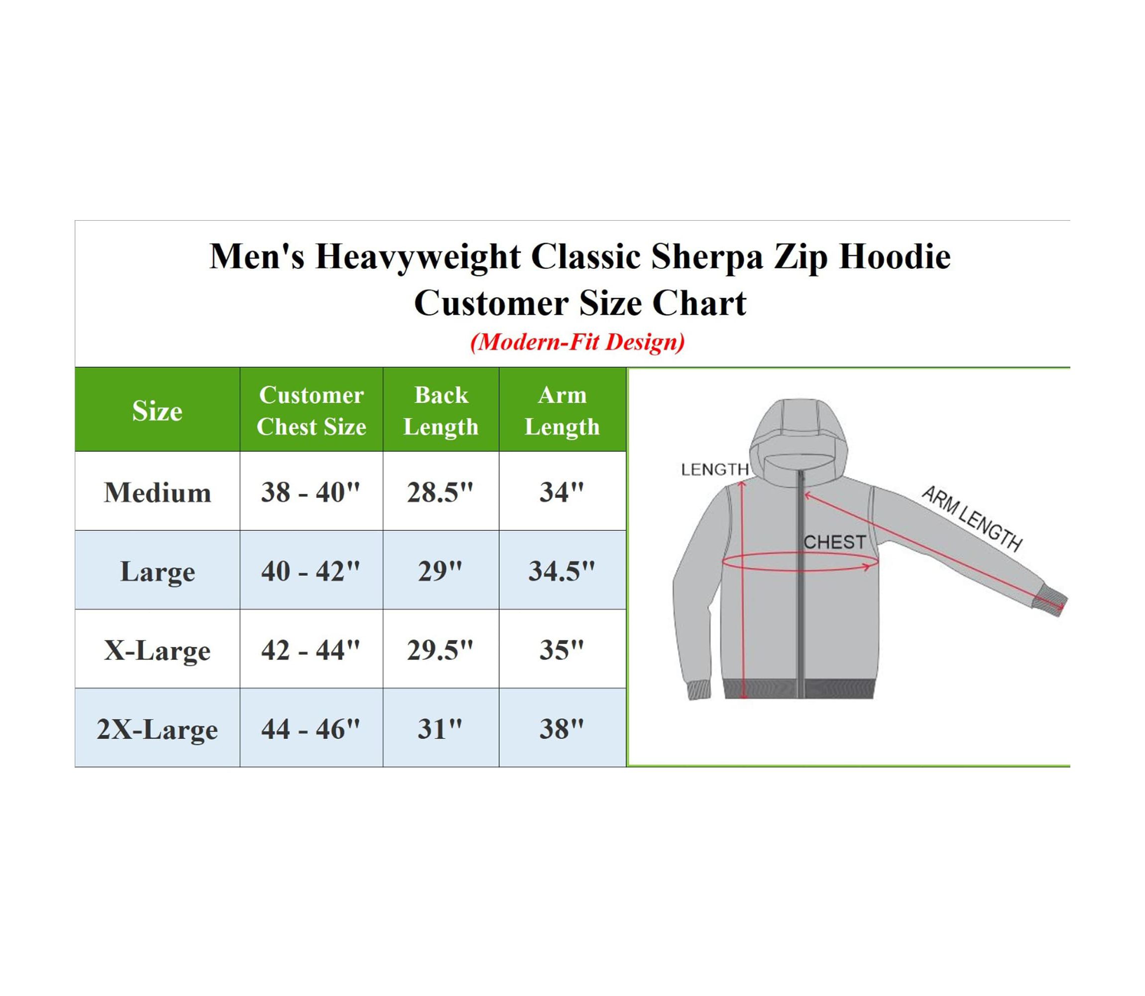 Mens Modern Fit Heavyweight Hoodie With Faux Shearling Lining-2 Pack