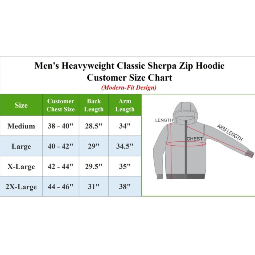 Mens Modern Fit Heavyweight Hoodie With Faux Shearling Lining-2 Pack