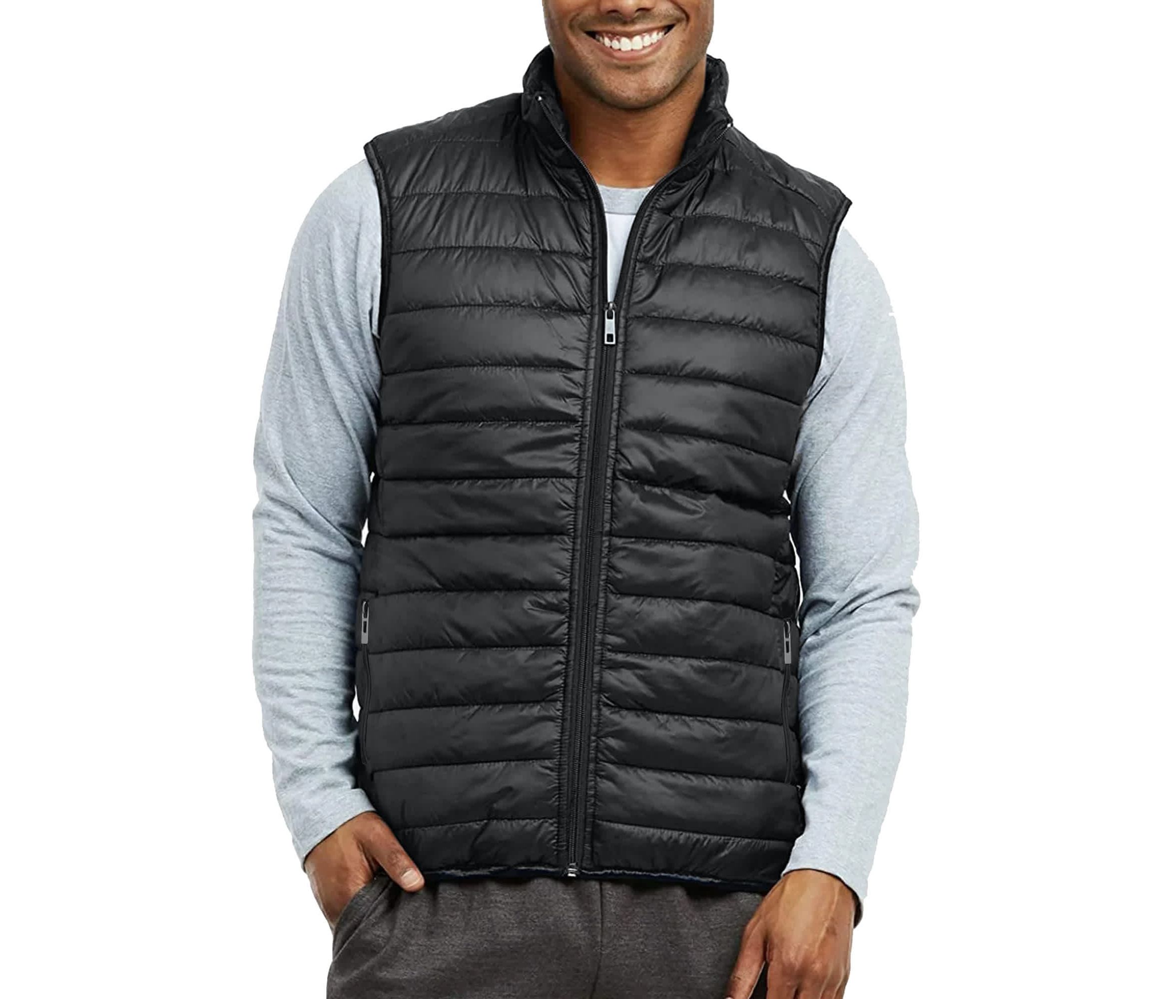 Galaxy Playertees Mens Modern Fit  Packable Midweight Puffer Vest