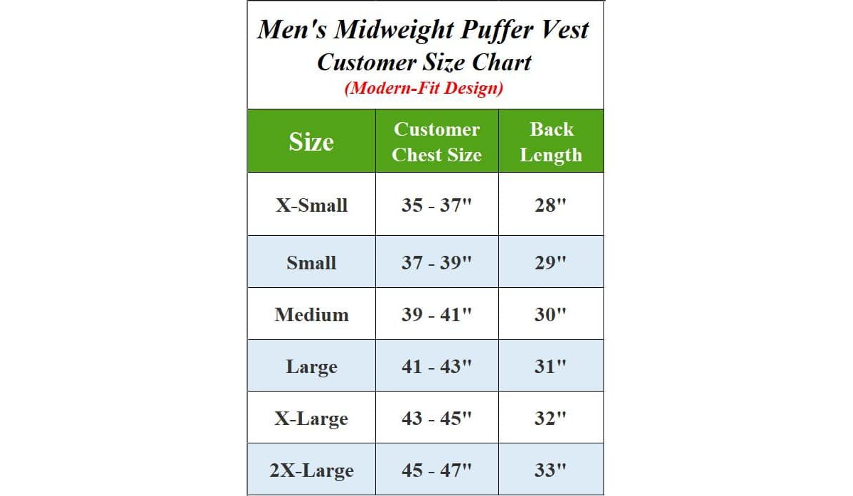 Galaxy Playertees Mens Modern Fit  Packable Midweight Puffer Vest