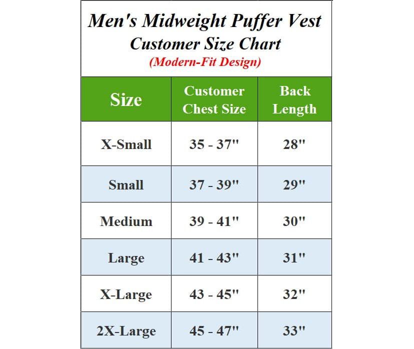 Galaxy Playertees Mens Modern Fit  Packable Midweight Puffer Vest