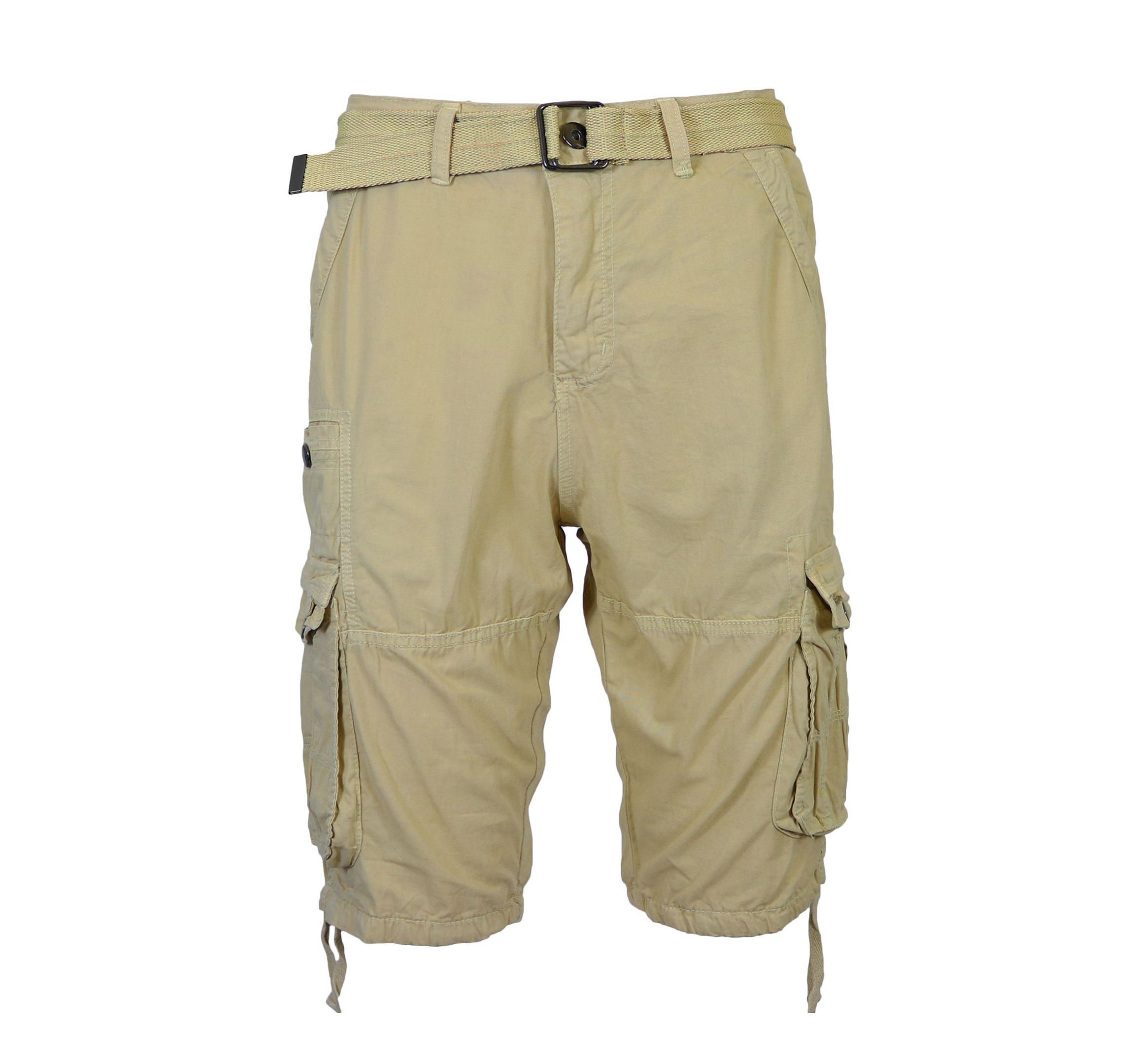 Mens Vintage Cotton Cargo Belted Shorts (Sizes, 30-42)